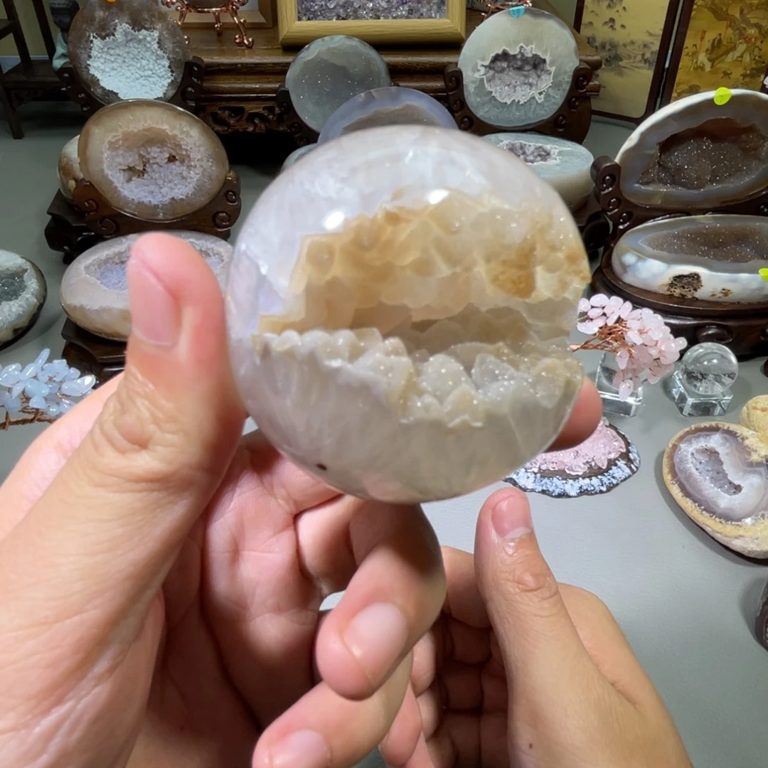 水晶摆件未镶嵌开口笑