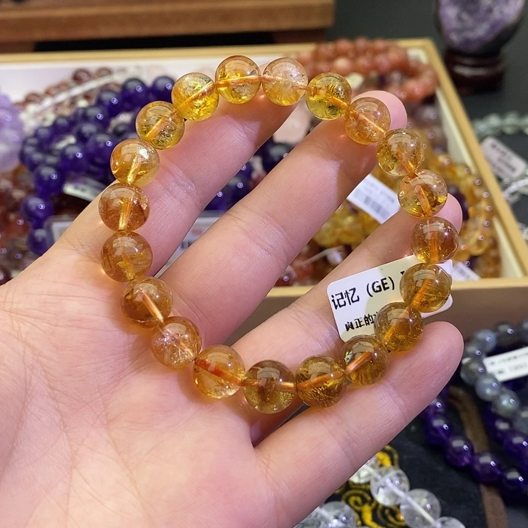 水晶手链未镶嵌黄水晶10+