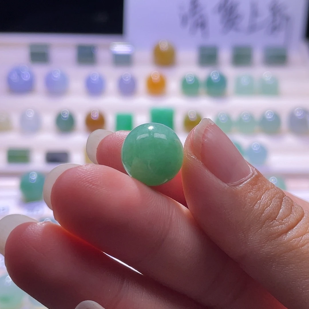 翡翠散珠缅甸翡翠a货卡12