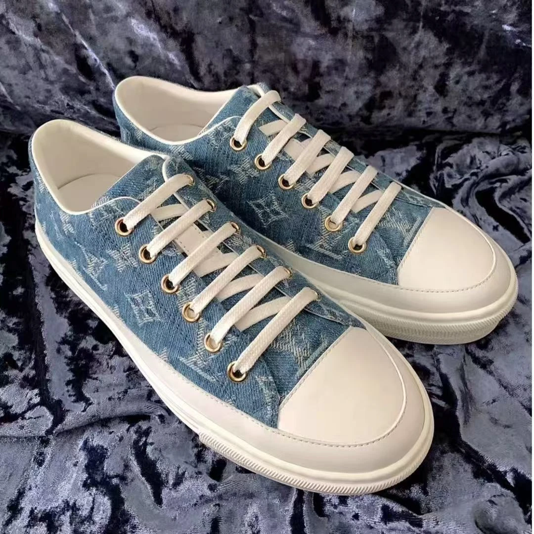 99新 LouisVuitton/路易威登  LV牛仔老花板鞋37码