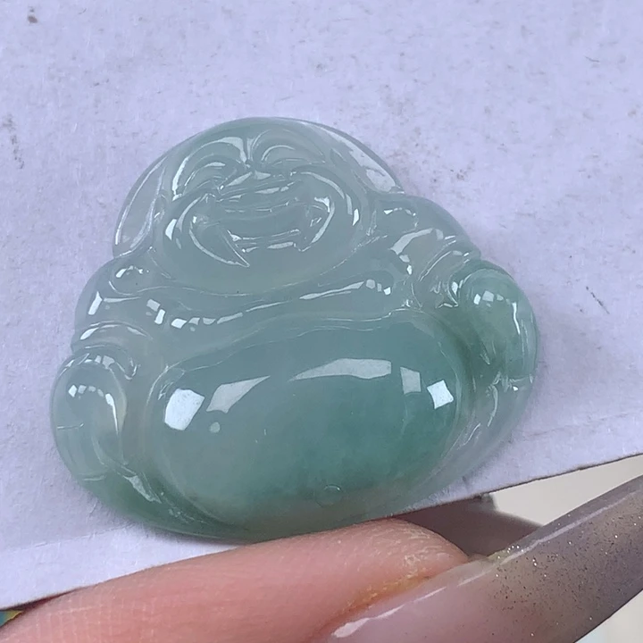 颈饰未镶嵌翡翠佛公吊坠