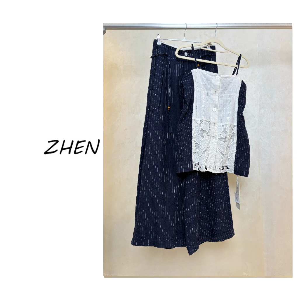 【ZHEN】25K00797 2025新款时尚气质显瘦小众设计师款时尚套装女