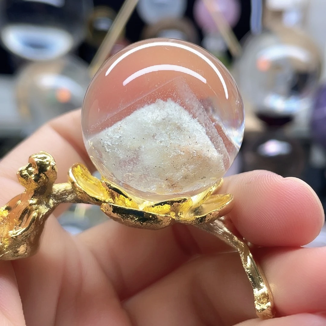 水晶珠宝半成品未镶嵌白幽灵金字塔33