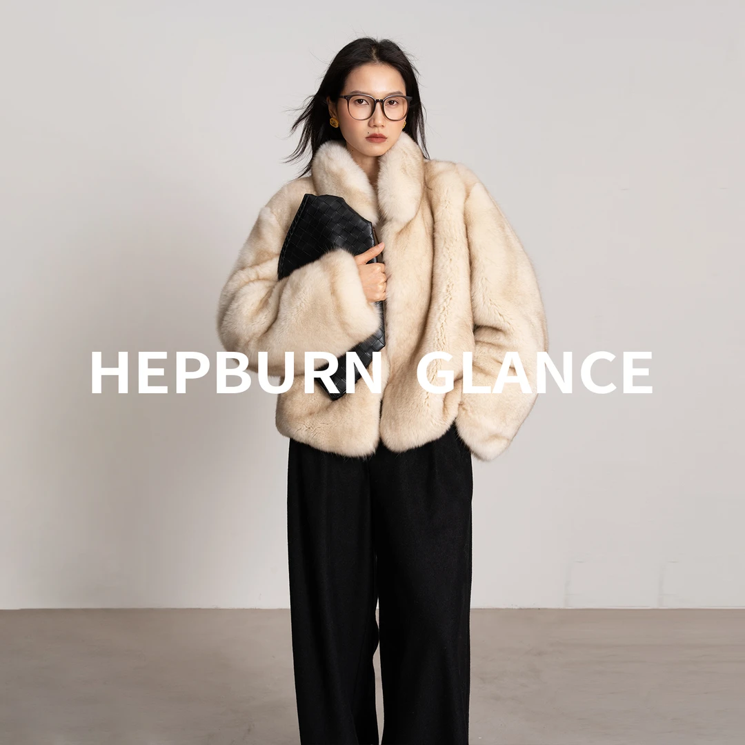 HG/霜色定染_进口贝贝小奶狐狸背毛外套女小立领短款整皮皮草大衣