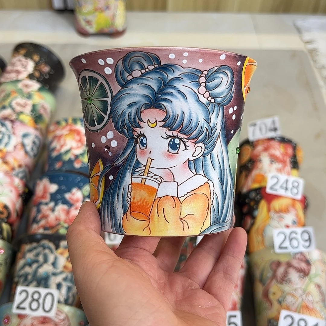 景德镇炫彩手绘口10.5高10
