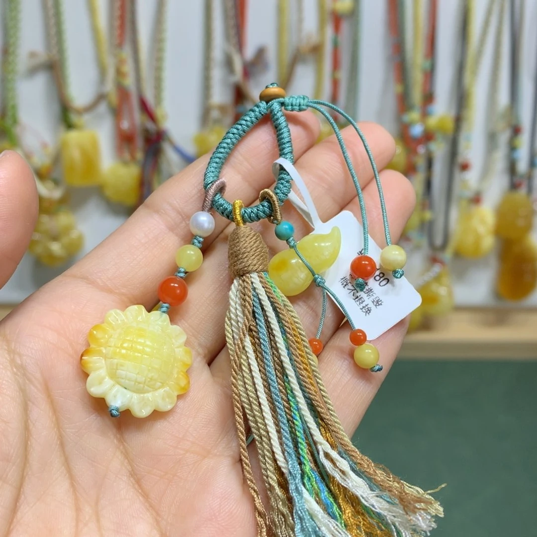 琥珀裸石未镶嵌包挂