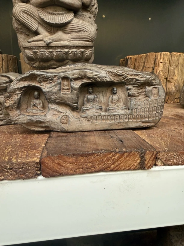 高端复古摩崖石窟摆件