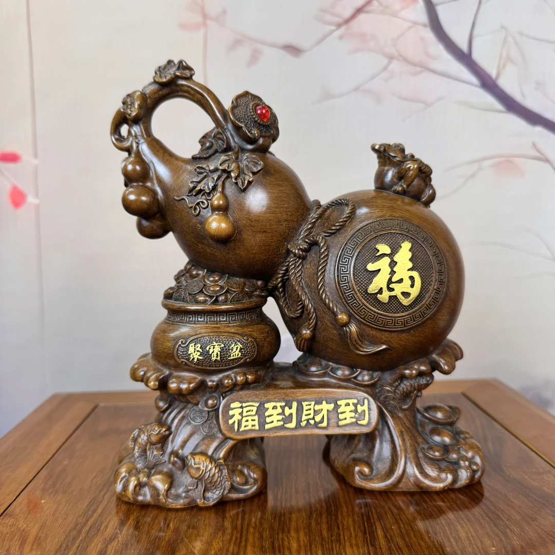 木林森【福到财到】葫芦摆件家居客厅酒柜电视柜办公室送人送礼摆件