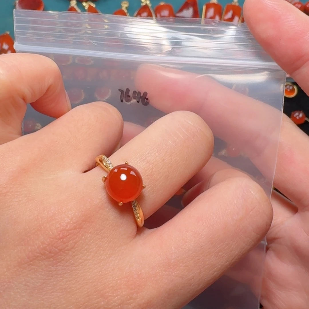 南红玛瑙南红银S925镶嵌