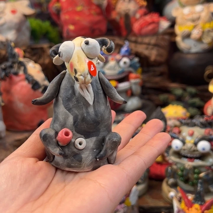 陶摆件小镇青花每日有新品