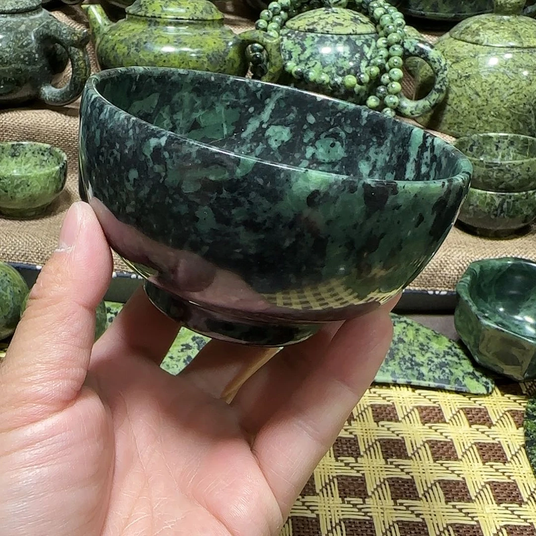 蛇纹石玉未镶嵌藏玉药王石能量产品