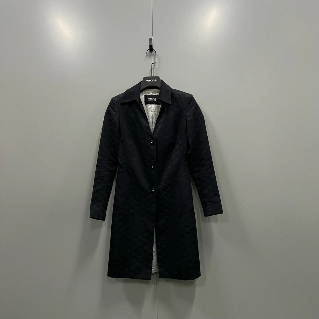 95新 VERSACE/范思哲 （ll）暗纹满印大衣 40码/95新/8000/ki301767
