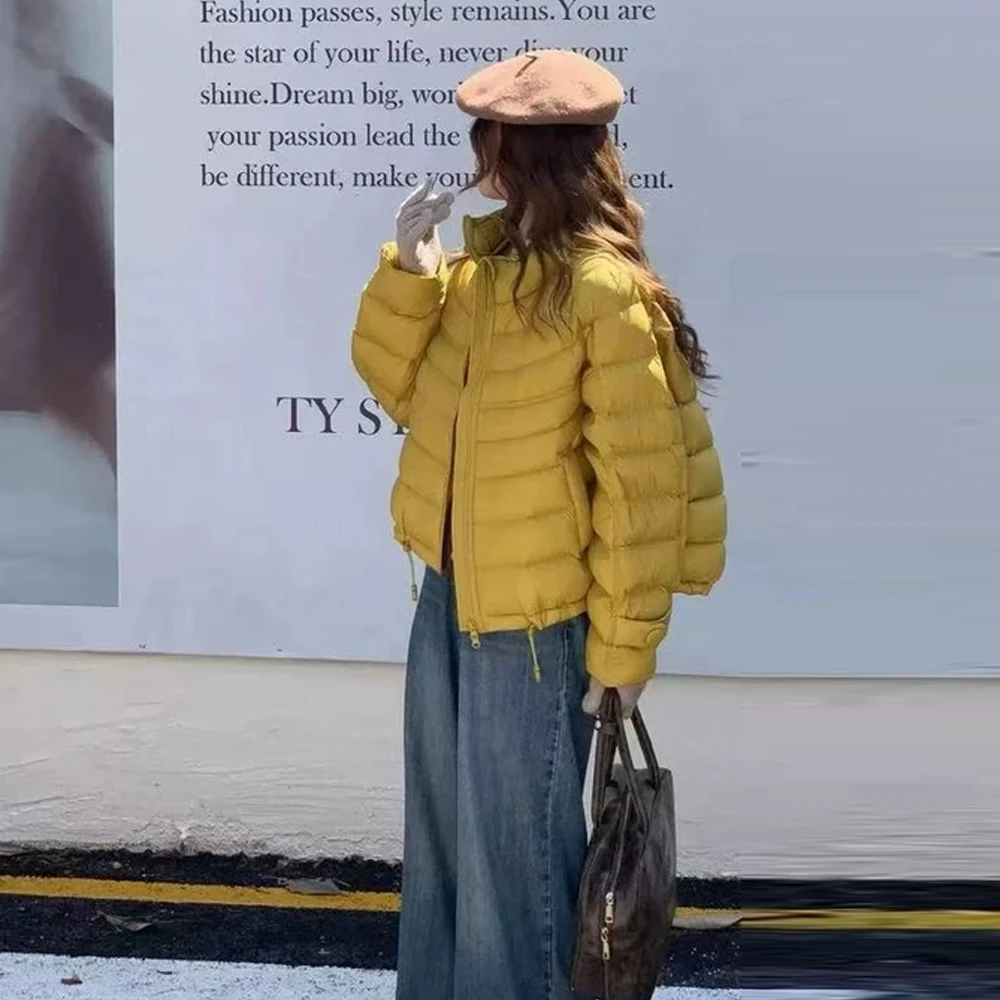 黑色泡芙排骨棉服女2026秋冬新款短款立领宽松小个子高级感短外套