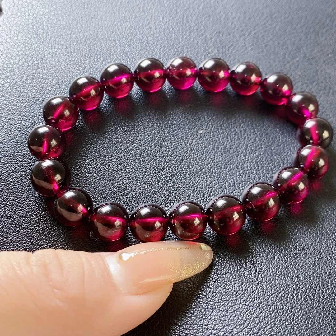 石榴石手链未镶嵌?****?9.0紫牙乌精品