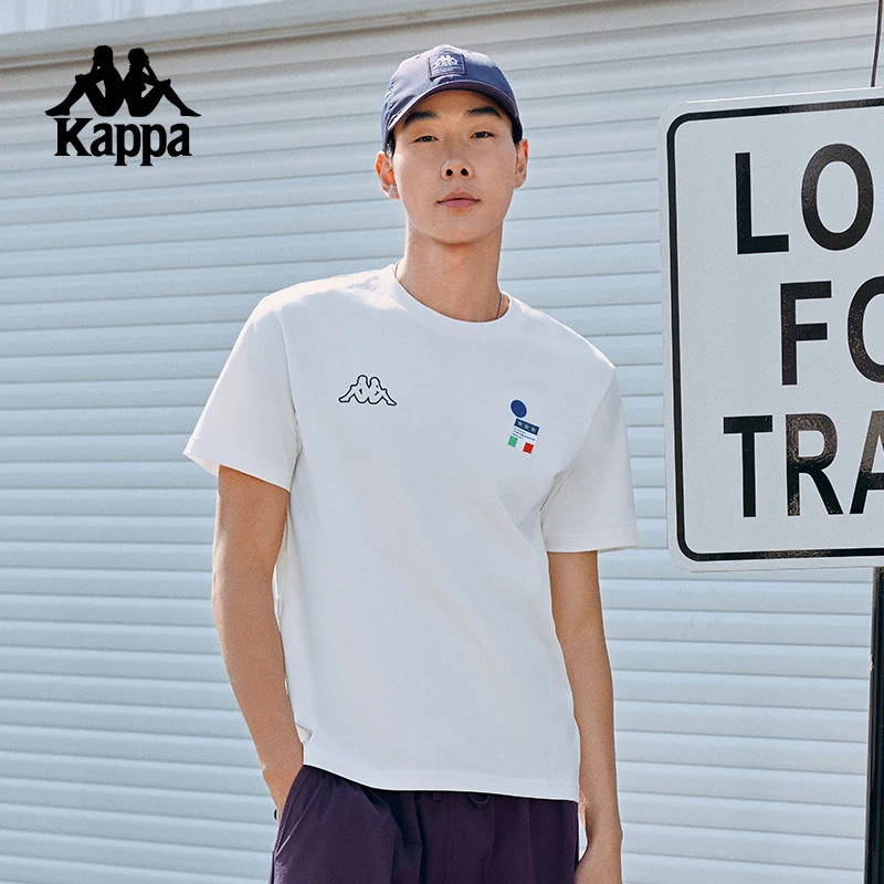 Kappa短袖新款男夏纯棉运动休闲户外T恤简约半袖K0E32TD01D