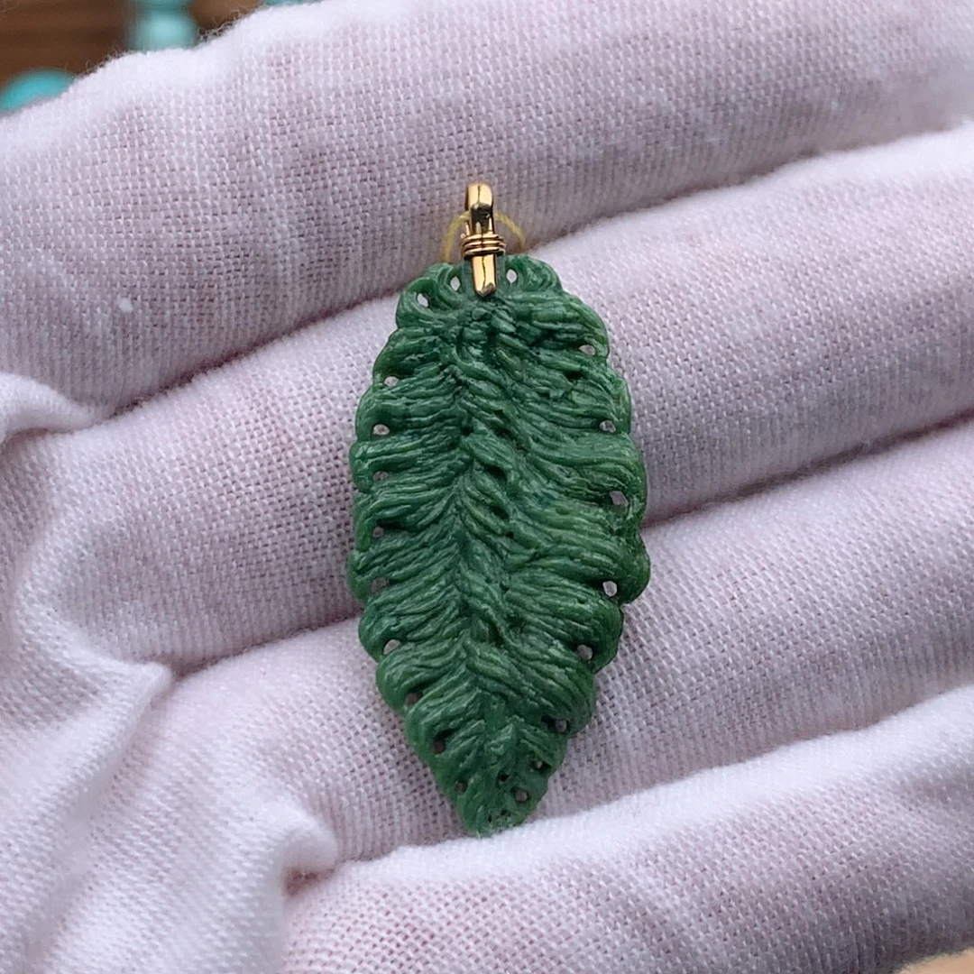 绿松石18K金镶嵌珠宝奇石