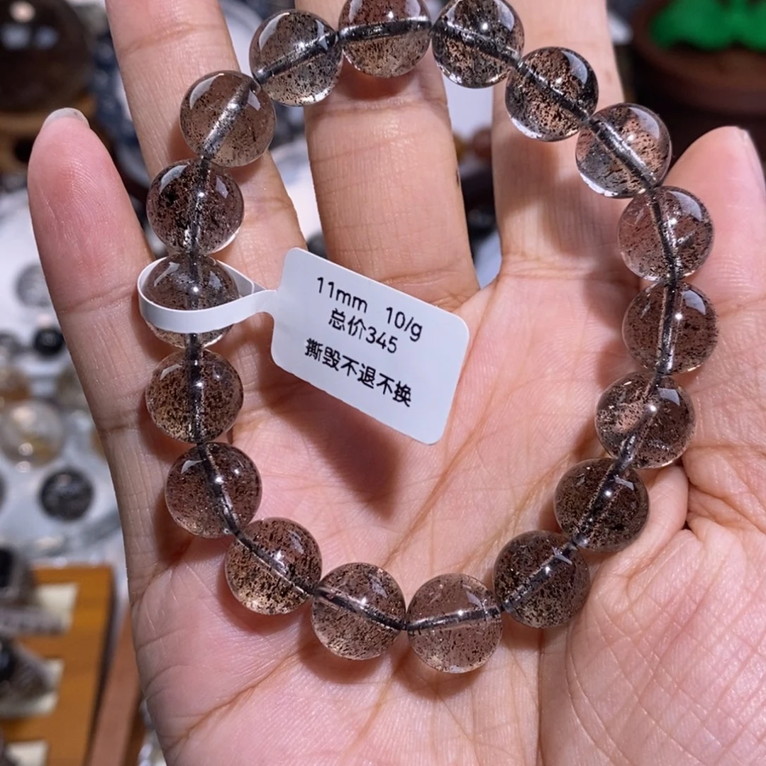 水晶手链未镶嵌11mm黑草莓晶