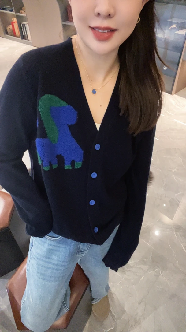 【北总严选】帕迪恩“快乐玛丽”V领纽扣开衫25PD-W661