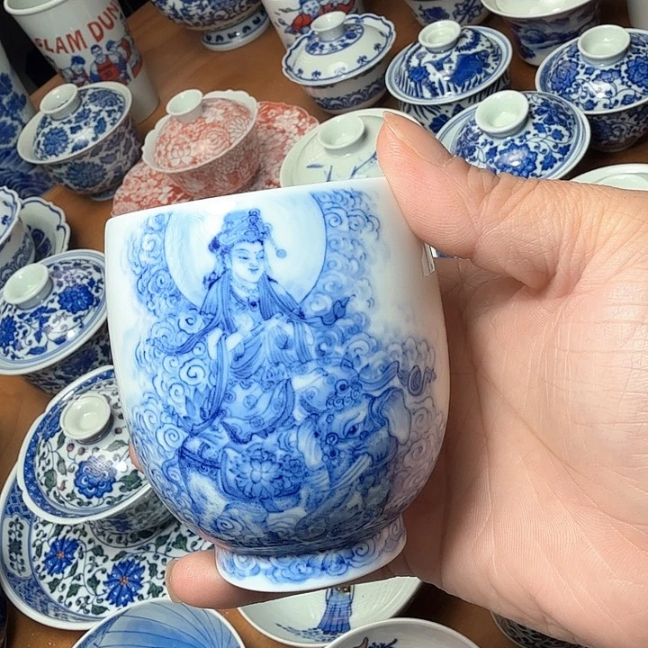 陶手绘菩萨福利款单杯