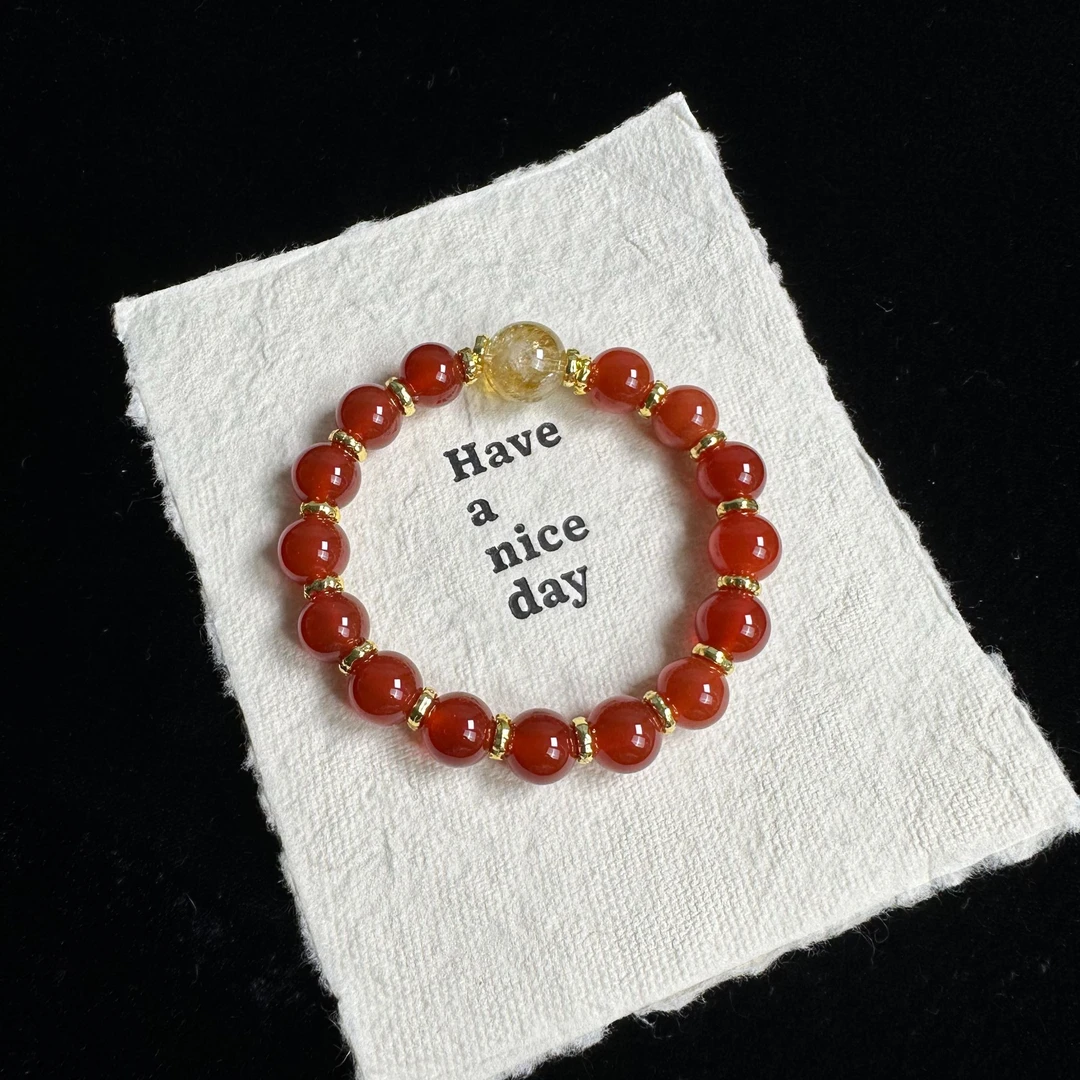 【长安】红玛瑙+黄塔晶