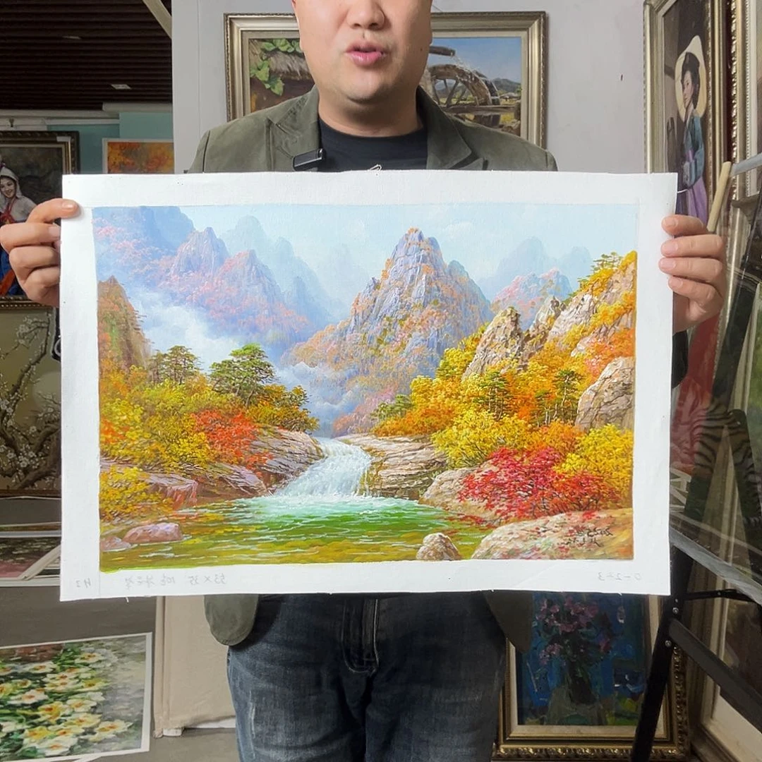 油画朝鲜艺术哈哈