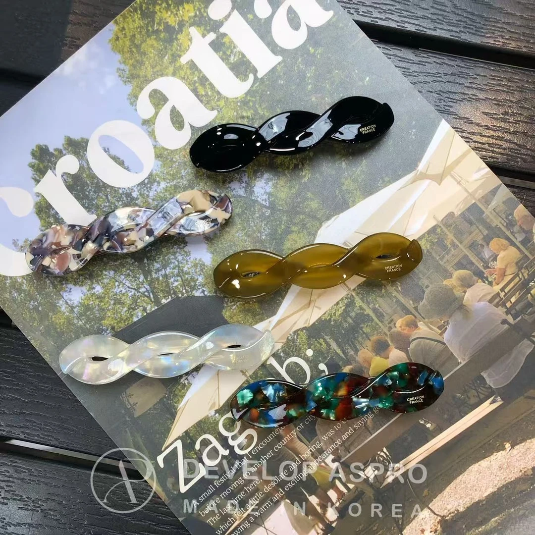 【现货】【CF醋酸】韩国新款发夹正品爆款洋气韩弹簧夹B3-9-CF117