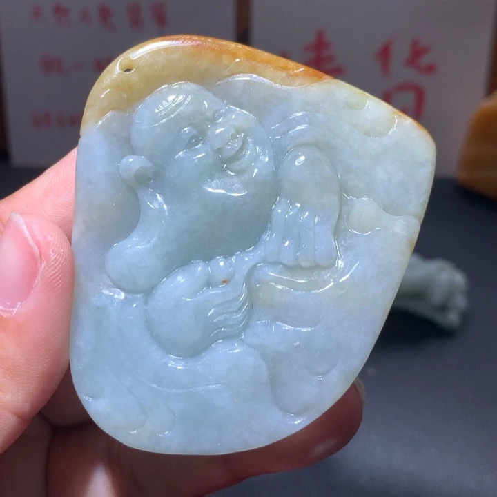 翡翠未镶嵌颈饰保真天然A货翡翠