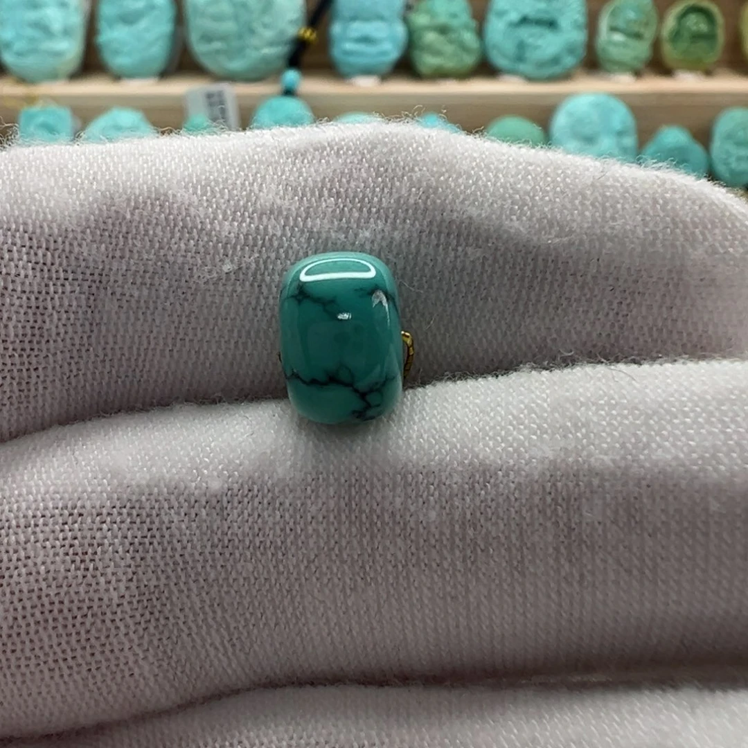 未镶嵌绿松石老型珠9.3x6.6mm