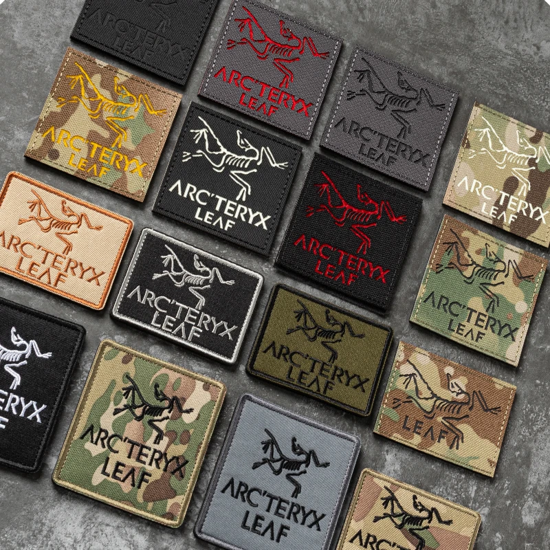 LEAF战斧系列激光切割反光魔术贴章刺绣书包贴纸刺绣军鸟魔术标贴