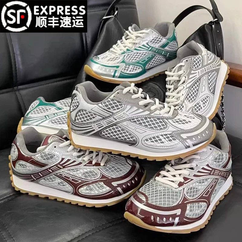 细节满分~王一博同款情侣老爹鞋男女厚底网格休闲运动鞋百搭复古