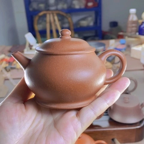 茶壶紫砂宫灯180cc瑕