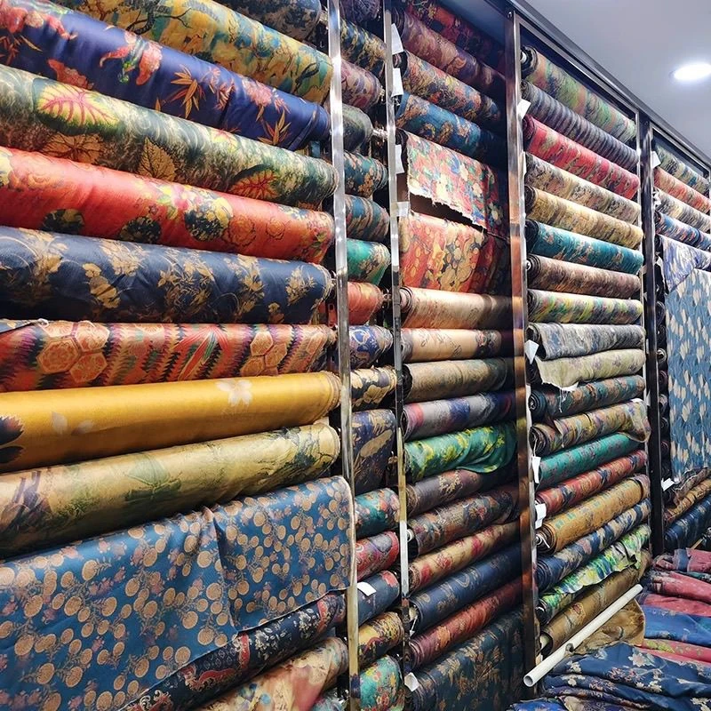 香云纱布料服装面料莨纱花螺旗袍面料