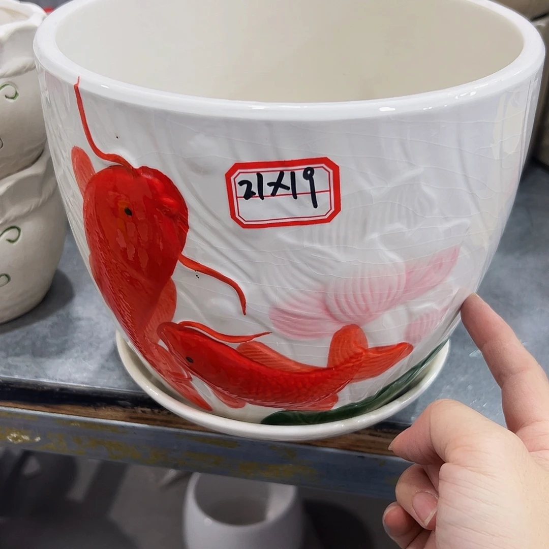 外贸尾单陶瓷花盆凑10米包邮