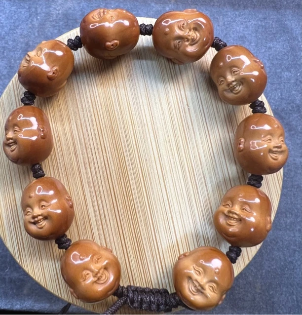 十分开心铁核橄榄核雕手工文玩手串