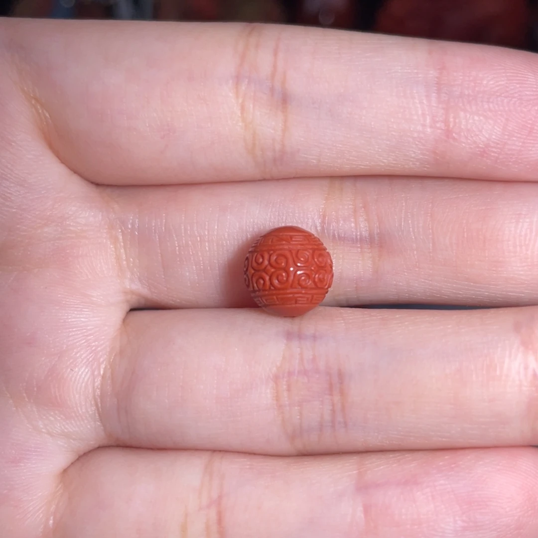 未镶嵌回纹珠9mm+南红玛瑙