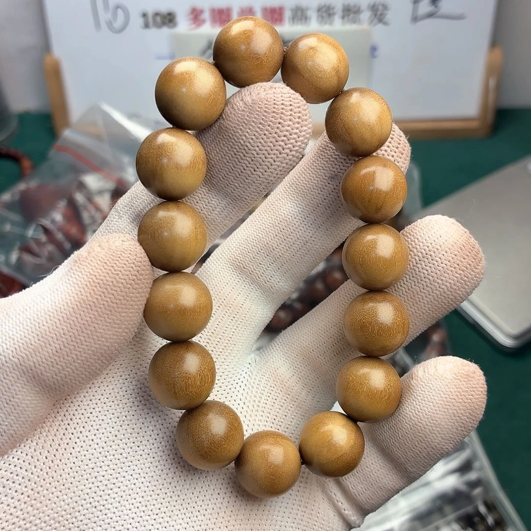 檀香木手串/手链15黑肉满鱼籽纹迈索尔正区