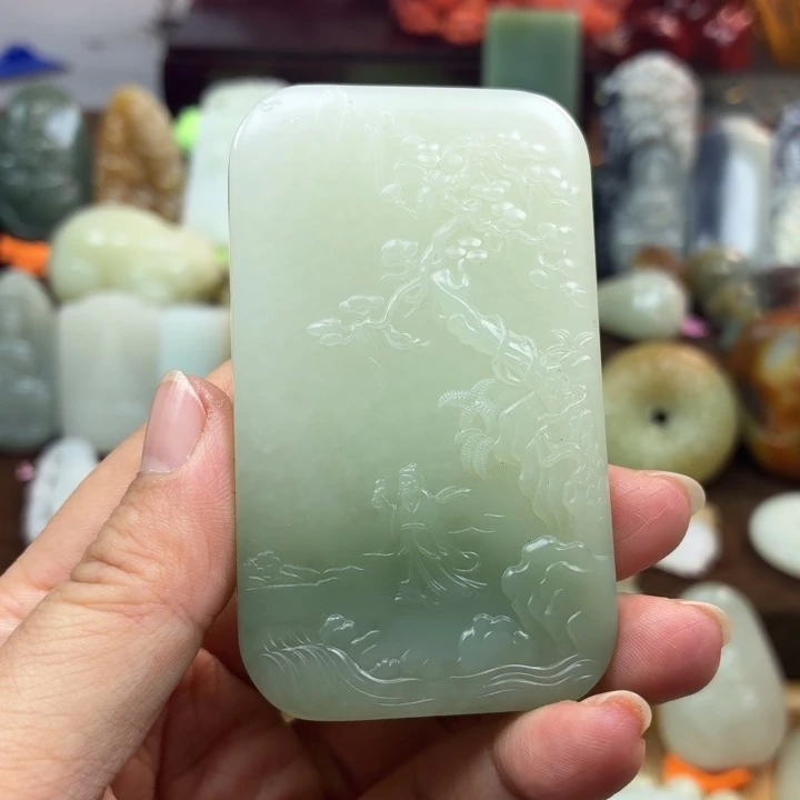 舍***得和田玉银S925镶嵌颈饰