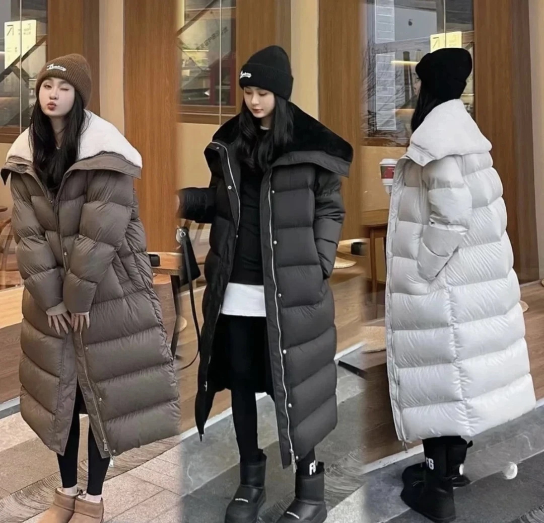 【ZZYZ】“行走的羽绒被”大翻领90白鸭绒羽绒服加厚保暖宽松中长款