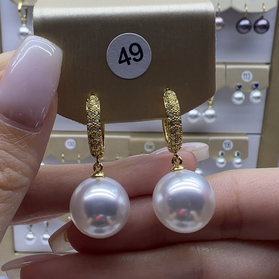耳饰淡水珍珠银S925镶嵌