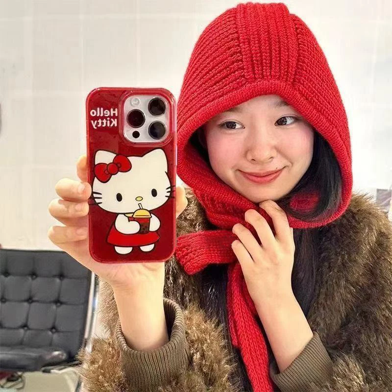 波点凯蒂猫适用于苹果华为OPPOVIVO防摔小米IQOO一加女防摔手机壳