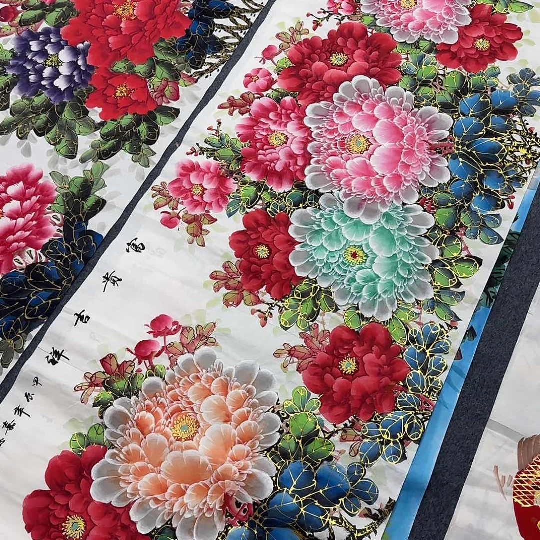 国画尺寸70X180手绘作品