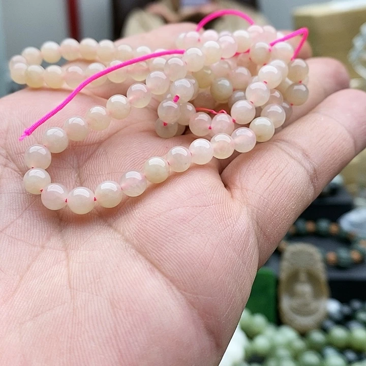 【闪购商品】未镶嵌手链和田玉藕粉