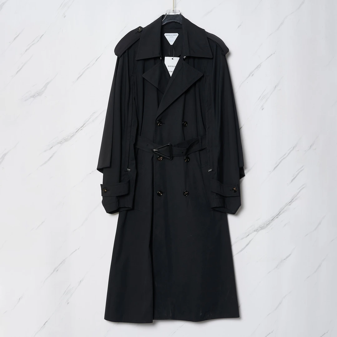 全新未使用/Bottega Veneta女士双排扣秀款风衣BVGU00726