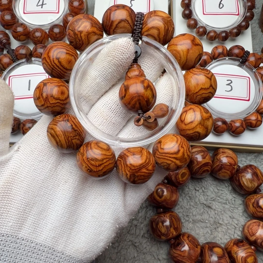 小***༽手串/手链黄花梨/降香黄檀2.0黄花梨对眼鬼脸手串