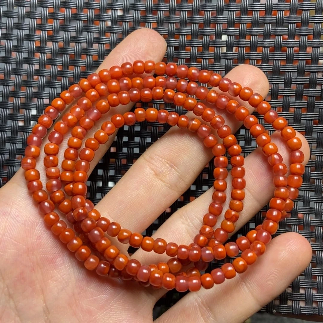 南红玛瑙未镶嵌手链4mm