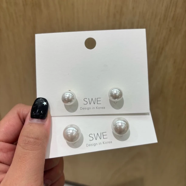 铜合金布艺耳饰 泡菜原单 贝珠耳