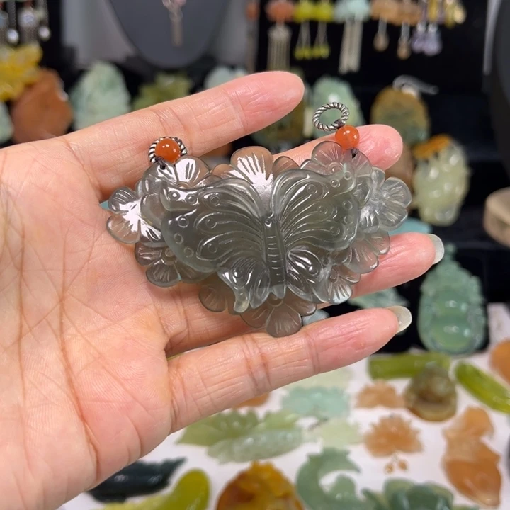 蛇纹石玉未镶嵌吊坠(赠链)