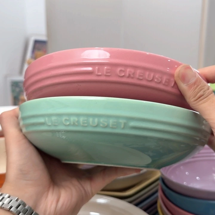 瓷片微瑕2个8英寸圆深盘