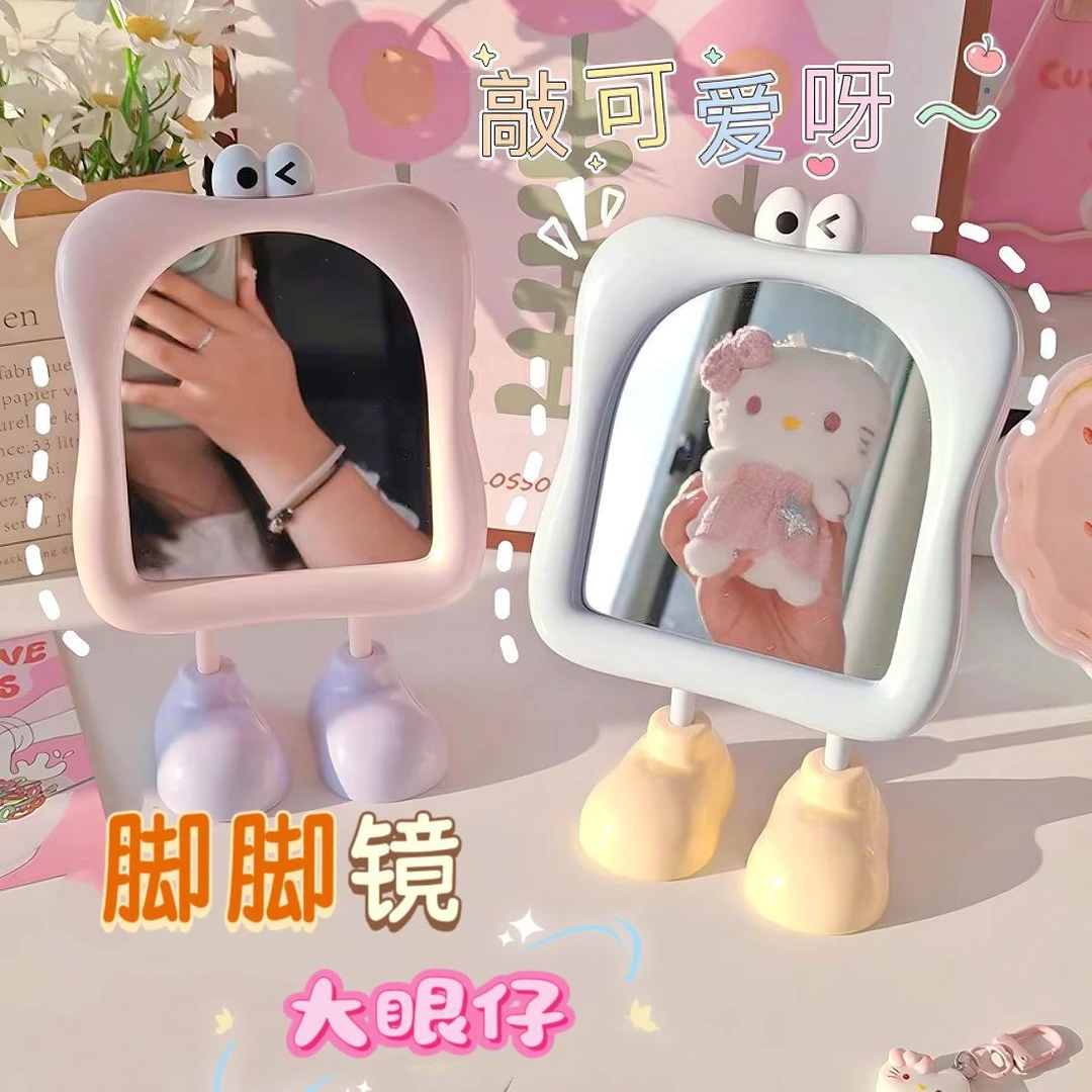 梳妆镜创意可爱学生宿舍便携家用台式镜子办公室桌面ins化妆镜