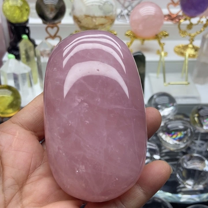 摆件水晶未镶嵌粉晶手握